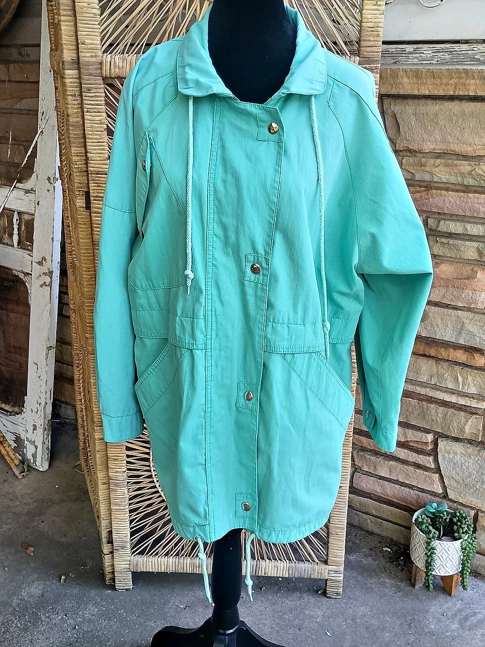 Vintage Current Seen Utility Jacket in Green Size Medium